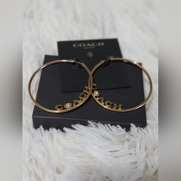 COACH Hoop Earrings NWT - Picture 3 of 3